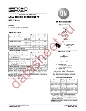 MMBT5088LT1G datasheet  